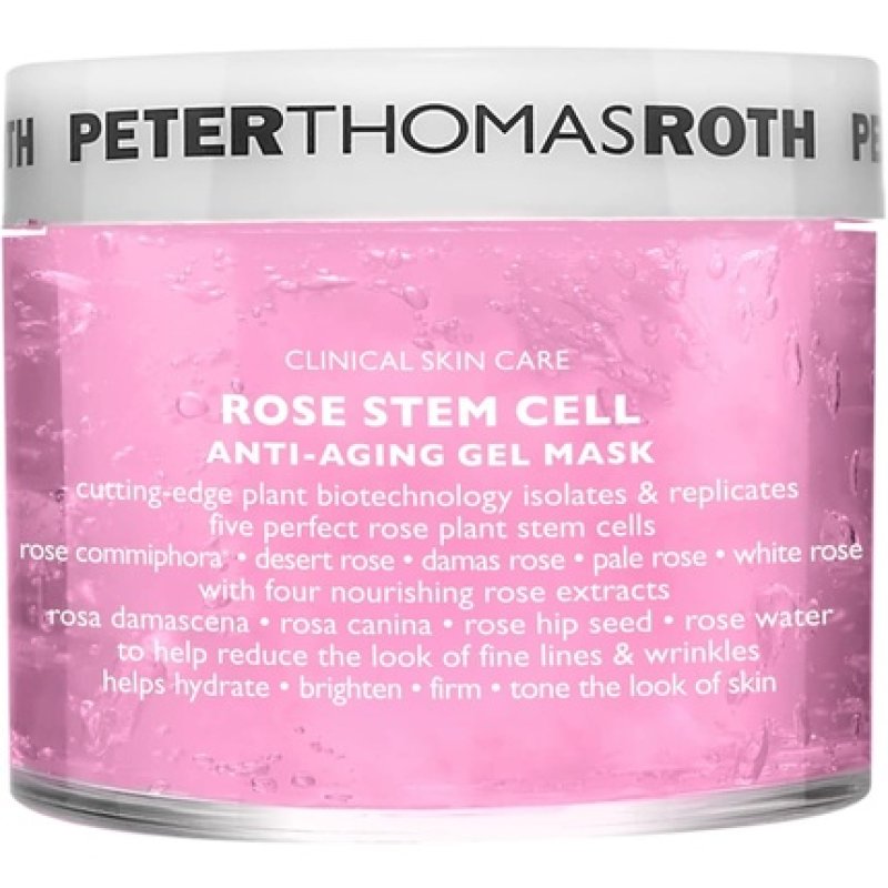Peter Thomas Roth Rose Stem Cell Antiageing Gel Mask With Rose Water Pink Canina Aloe Vera Vitamin A And Vitamin C