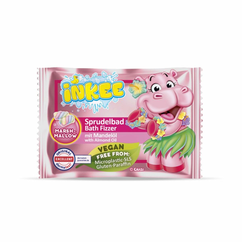 CRAZE Inkee 50934 boule de sel de bain 4 pièce(s) Cola, Raisin, Popcorn, Fraise
