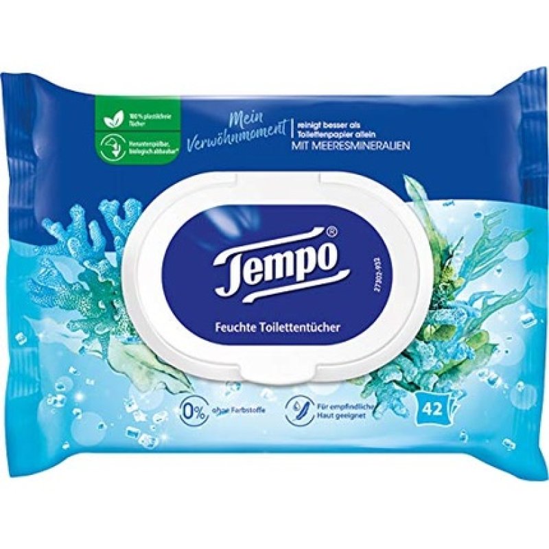 Tempo Moisturizing Moment with Sea Minerals Moist Toilet Tissues