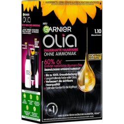 Garnier Olia Permanent Hair Colour without Ammonia with Nourishing and Natural Oils Full Grey Hair Coverage No. 1.10