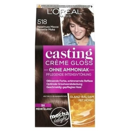 L'Oreal Paris Casting Creme Gloss Hair Color Hazelnut Mocha 518 1 Pack