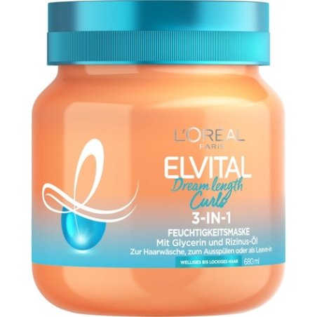 L'Oréal Paris Elvital Moisture Mask for Defined Curls Anti-Frizz Hair Mask for Bounce and Grip Dream Length Curls
