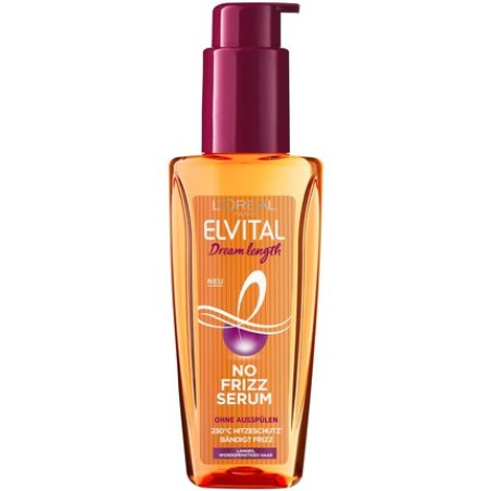 L'Oréal Paris Elvital Hair Serum without Silicones Heat Protection for Long Unruly Hair No Rinse Hair Oil with