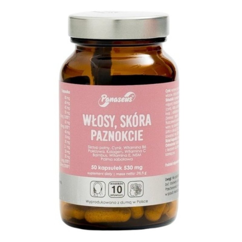 Panaseus Hair Skin And Nails Supplement 50 Capsules
