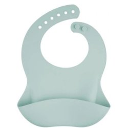 Canpol Babies Silicone Bib Grey 6m with Pocket for Cleanliness