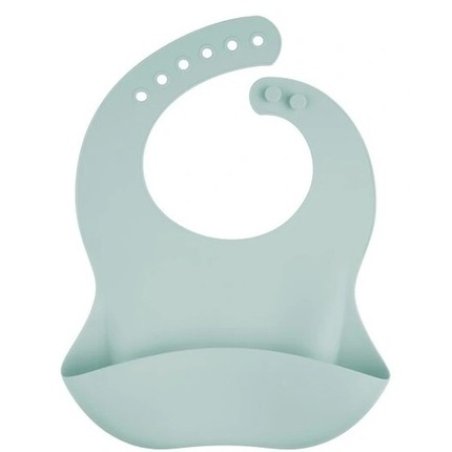 Canpol Babies Silicone Bib Grey 6m with Pocket for Cleanliness