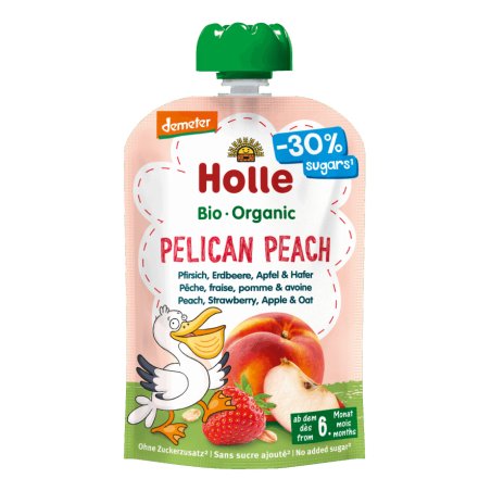 Holle Pelican Peach – Peach, strawberry, apple & oats