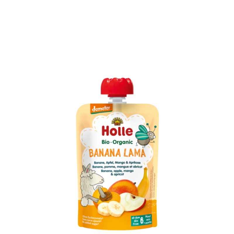 Holle 150604 fruit puree Apple, Apricot, Banana, Lemon, Mango 100 g