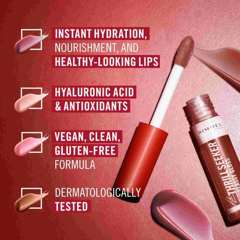 Rimmel Thrill Seeker Glassy Gloss lip gloss 700 Sprinkled Sugar