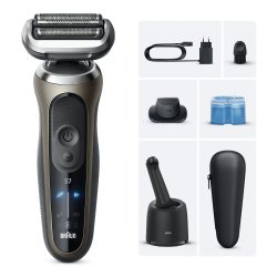 Braun Series 7 72-C7200cc Rasoir à grille Tondeuse Noir, Or