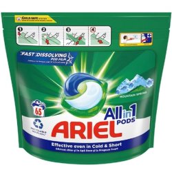 Ariel All In 1 Detergent Capsules 65 Count