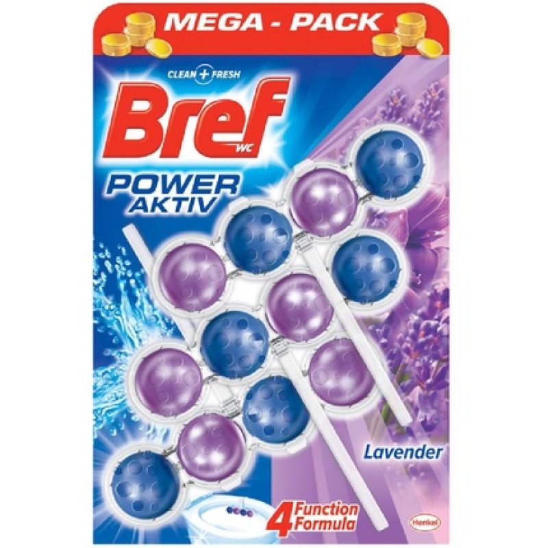 Bref Toilet Odorizer Balls Power Active 3x50g Lavender