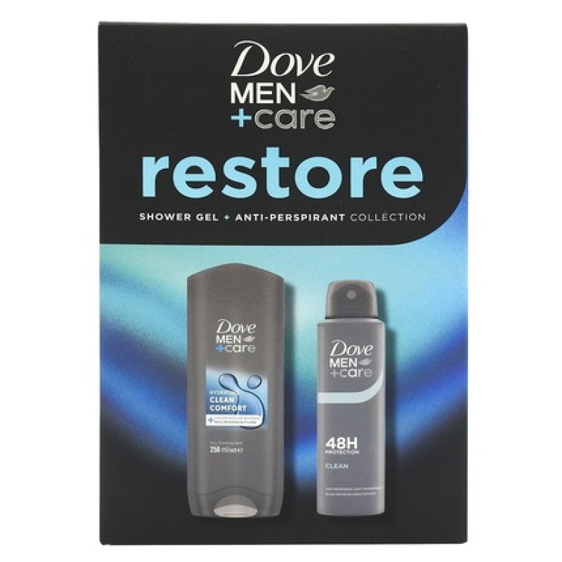 Dove Gift Set For Men Restore Shower Gel 250ml Deodorant 150ml