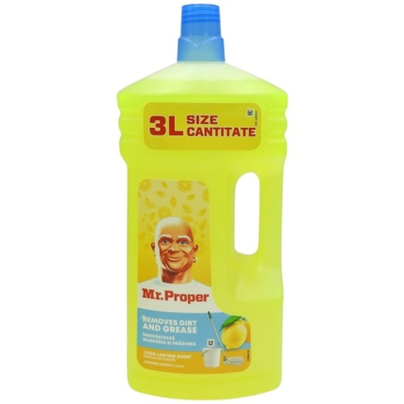 Mr Proper Floor Solution 3l Lemon Effective Floor Cleaner