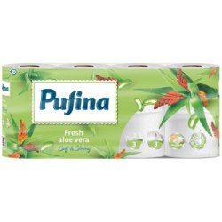 Pufina Toilet Paper 8 Rolls 3 Layers Aloe