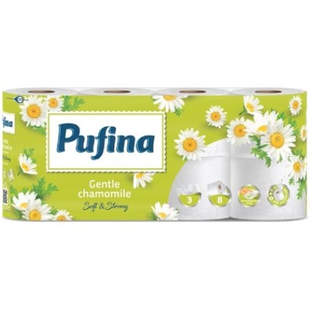 Pufina Toilet Paper 8 Rolls 3 Layers Musetel