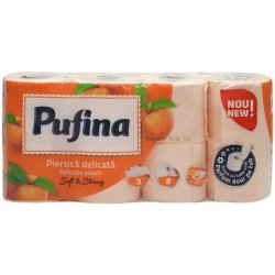 Pufina Toilet Paper 8 Rolls 3 Layers Peach