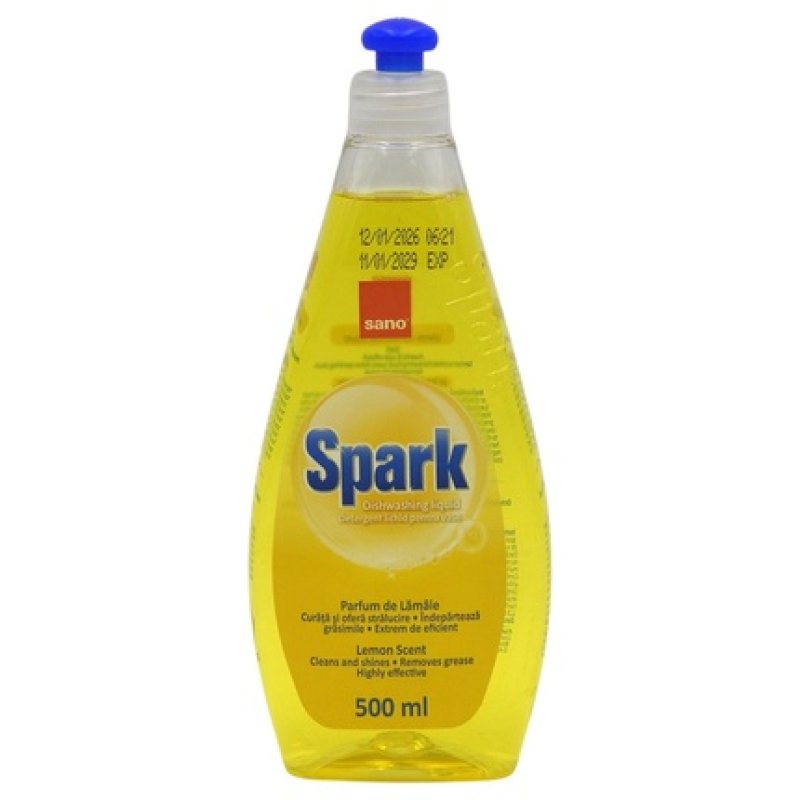 Sano Detergent Vase 500ml Spark Lemon Effective Cleaning Solution