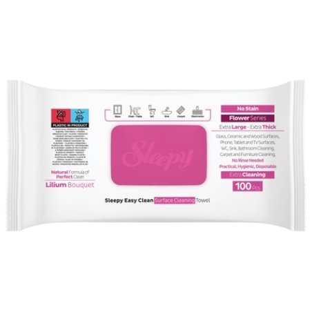 Sleepy Easy Clean Wet Wipes For Multisurfaces Lilium Bouquet 100 Pieces