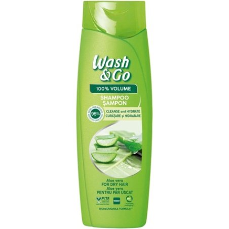 Wash&Go Shampoo 360ml Aloe Vera