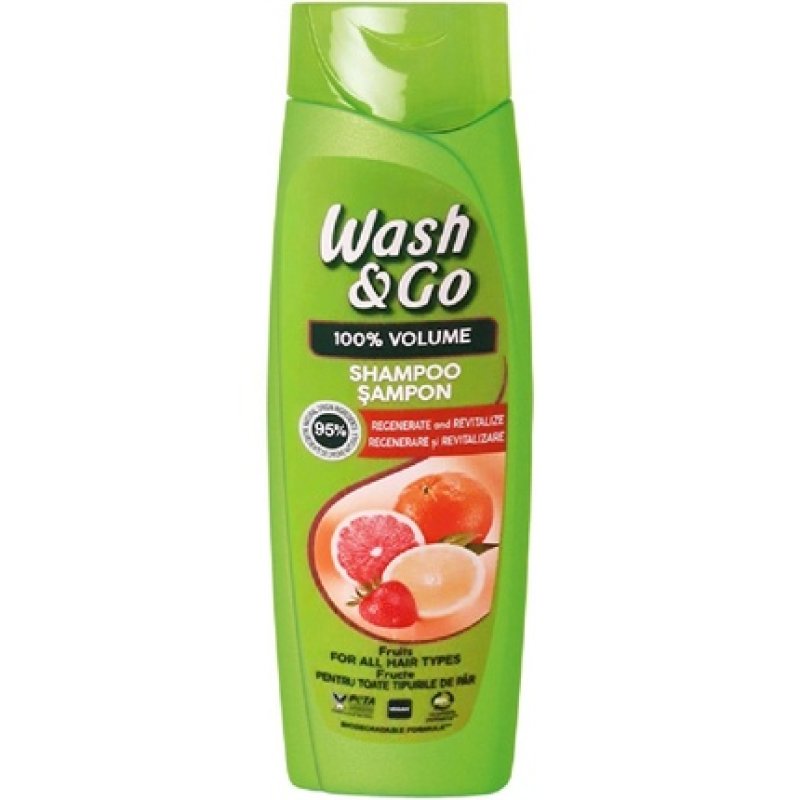 Wash&Go Shampoo 360ml Fruits Refreshing Fruit Scent