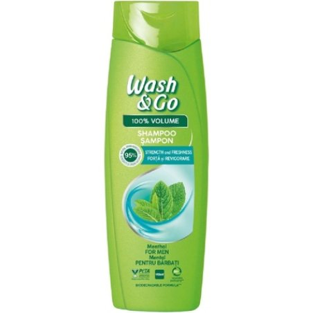 Wash&Go Shampoo 360ml Menthol For Men