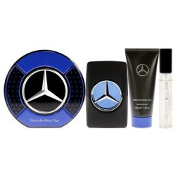 Mercedes-Benz Man 2022 3.4oz EDT Spray, 10ml EDT Spray, 3.4oz Shower Gel Men 3 Piece Gift Set