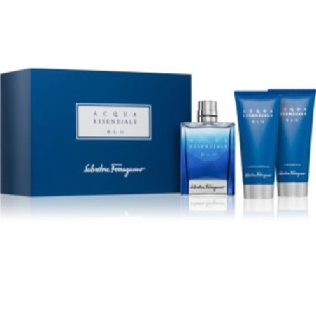 Salvatore Ferragamo Acqua Essenziale Blu Gift Set For Men