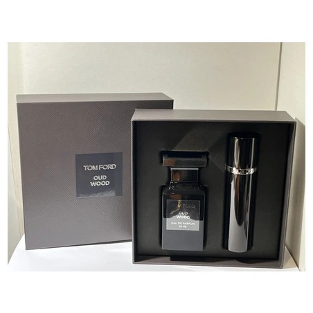 Tom Ford Private Blend Oud Wood Gift Set 50ml Eau De Parfum 10ml Travel Spray