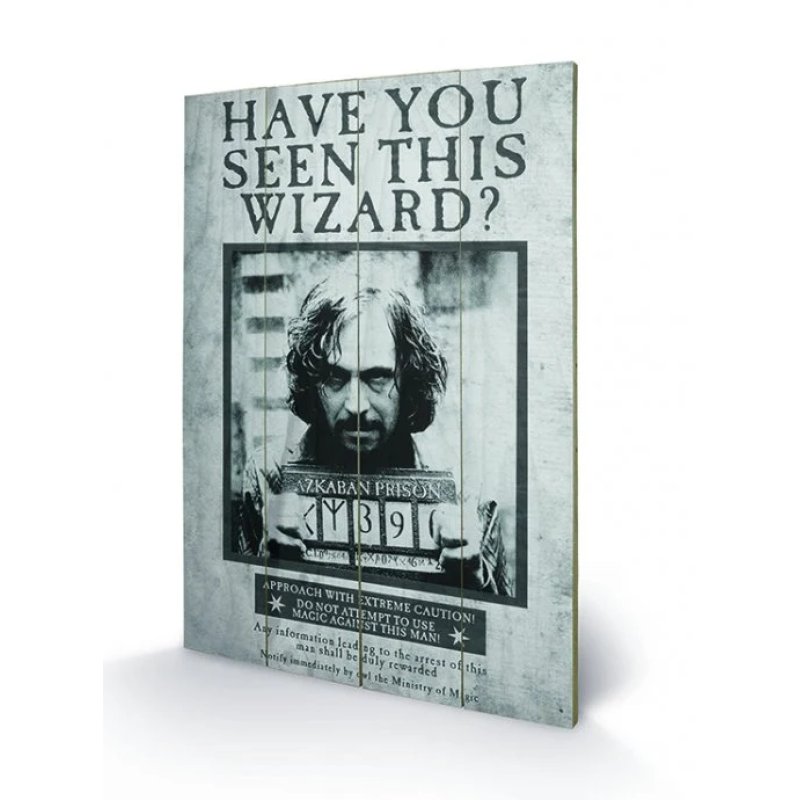 HARRY POTTER - Sirius Wanted - Impression sur bois 40x59cm