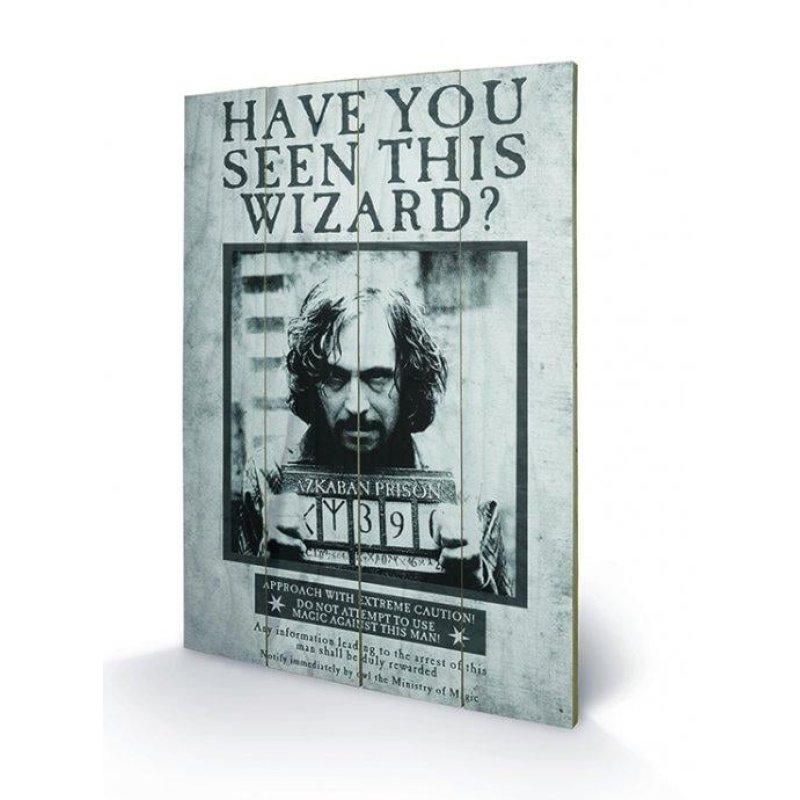 HARRY POTTER - Sirius Wanted - Impression sur bois 40x59cm