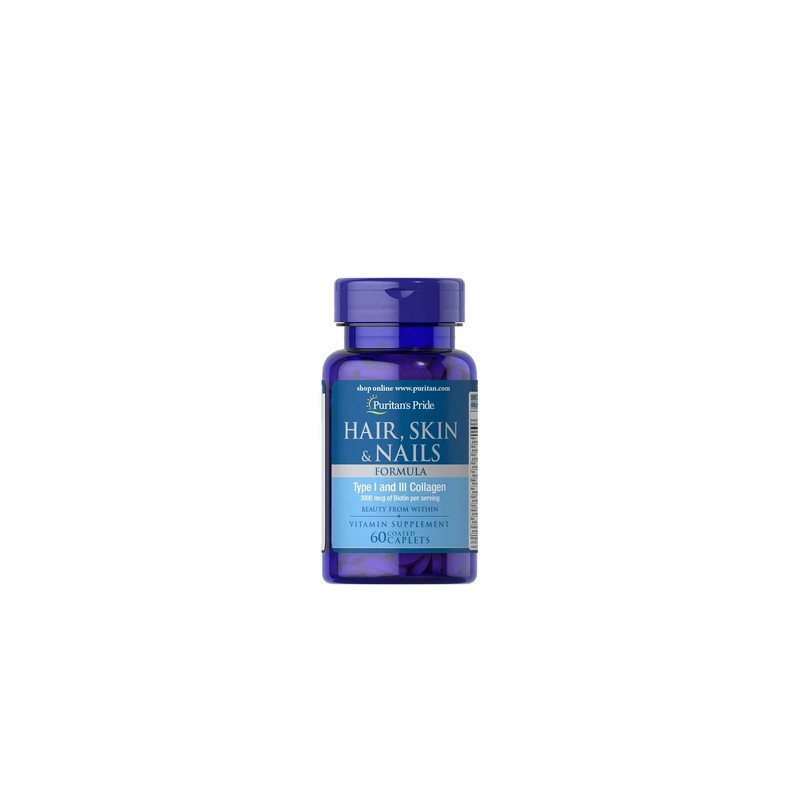 Puritan's Pride Hair Skin & Nails 60 Caplets