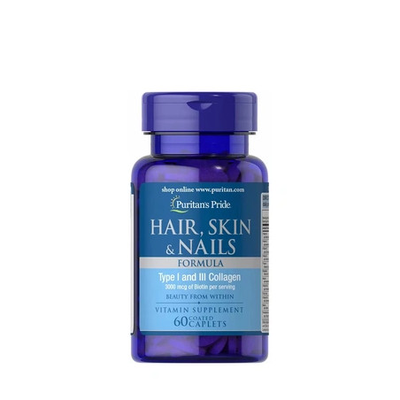 Puritan's Pride Hair Skin & Nails 60 Caplets