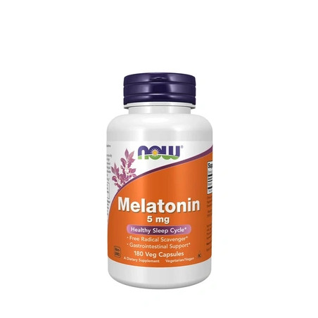 Now Melatonin 5 Mg 180 Vegan Capsules