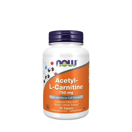 Now Foods Acetyllcarnitine 750 Mg 90 Tablets