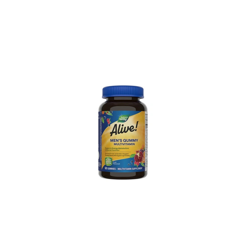 Nature's Way Alive Mens Gummy Multivitamin 60 Gummies Fruit Flavor