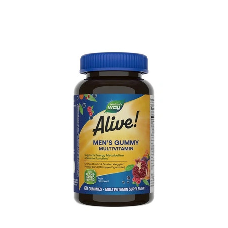 Nature's Way Alive Mens Gummy Multivitamin 60 Gummies Fruit Flavor