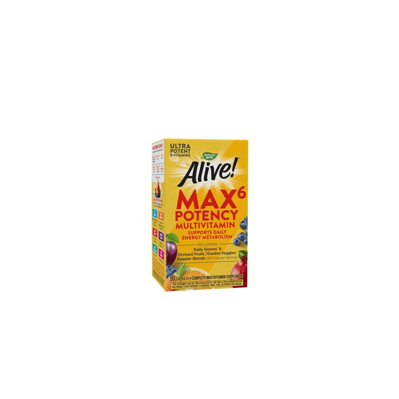 Nature's Way Alive Max6 Max Potency Daily Multivitamin 90 Capsules