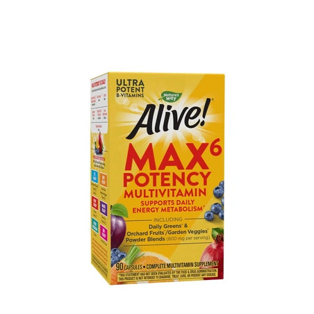 Nature's Way Alive Max6 Max Potency Daily Multivitamin 90 Capsules