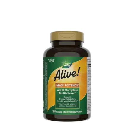 Nature's Way Alive Max3 Daily Multivitamin Without Iron 180 Tablets