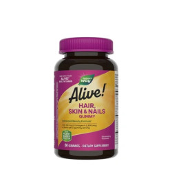 Nature's Way Alive Hair Skin & Nails Gummies 60 Gummies Strawberry Flavor