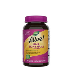 Nature's Way Alive Hair Skin & Nails Gummies 60 Gummies Strawberry Pouch