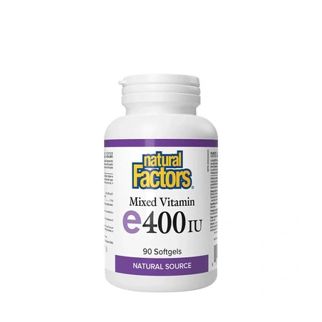 Natural Factors Mixed Vitamin E Natural Source 400 Iu 90 Softgels