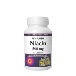 Natural Factors Niacin 500 Milligrams 90 Capsules