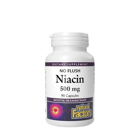 Natural Factors Niacin 500 Milligrams 90 Capsules