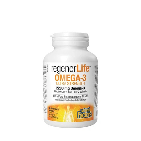 Natural Factors Regenerlife Ultra Strength Omega3 2200 Mg 90 Softgels