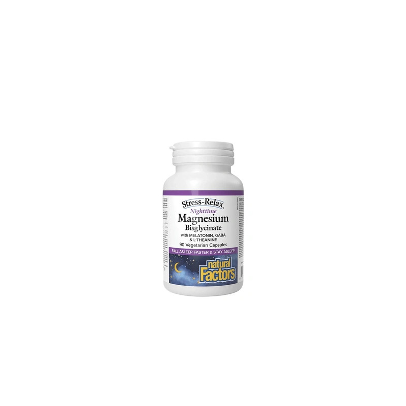 Natural Factors Stressrelax Nighttime Magnesium Bisglycinate 90 Capsules