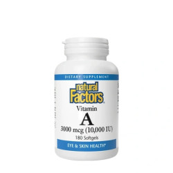 Natural Factors Vitamin A 10000 Iu 180 Softgels