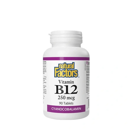 Natural Factors Vitamin B12 250 Micrograms 90 Tablets