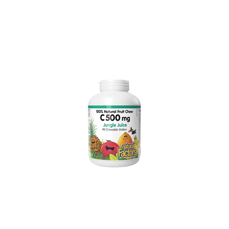 Natural Factors Vitamin C 500 Mg 100 Natural Fruit Chew 90 Chewables Jungle Juice Flavor